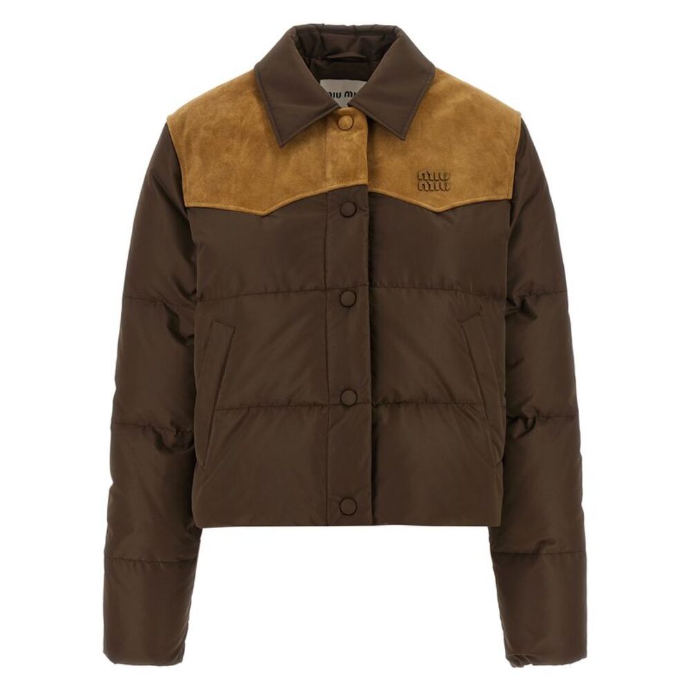 Miu Miu Women Pongé Tec Down Jacket